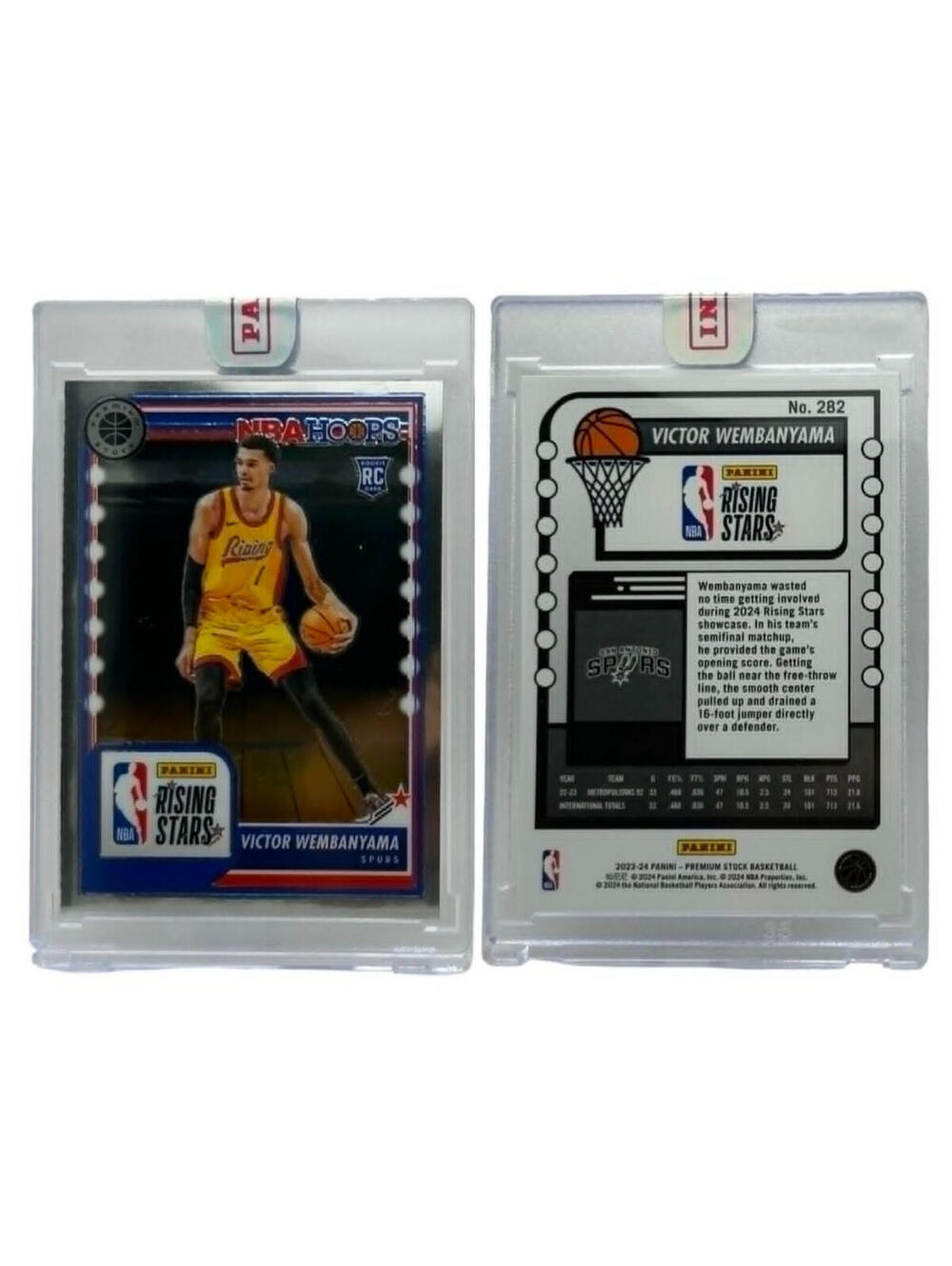 2023-24 Panini Nba Hoops Premium Stock #282 Rising Stars Victor Wembanyama (RC)